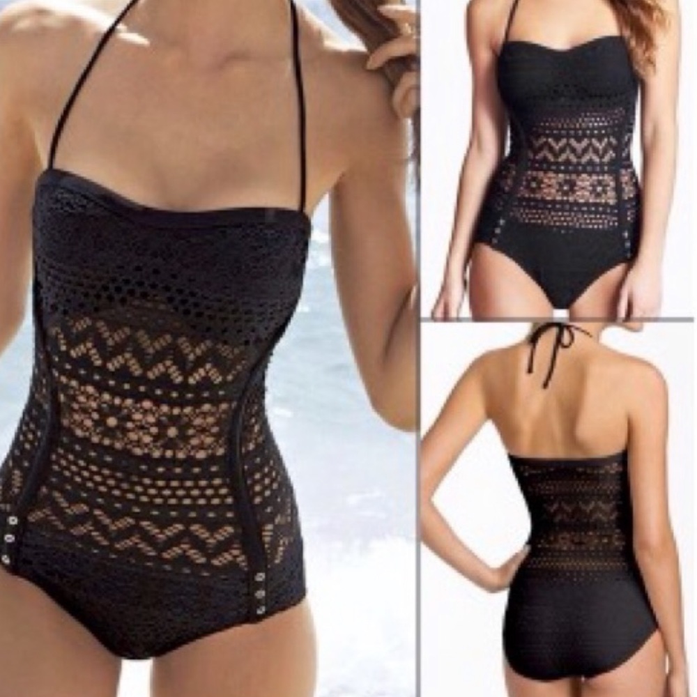 Cut Out Black One Piece Swimsuit